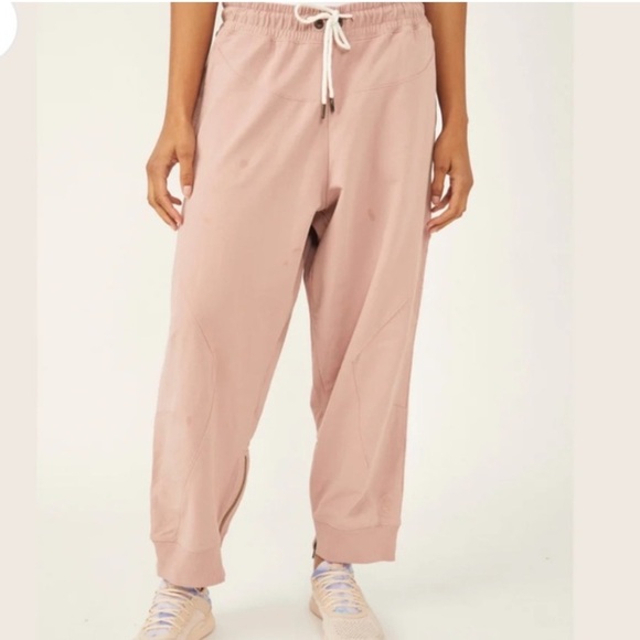 Free People Movement Nothing But the Sweats Jogger Pants Size Small Pink - Picture 2 of 7